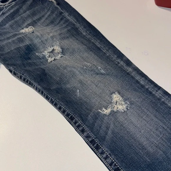 Miss Me Dark Blue Distressed Straight Jeans - Picture 6 of 11
